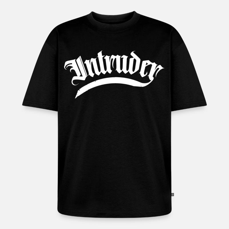 intruder hacker eindringling clan sticker computer - Unisex Premium Oversized Bio T-Shirt - Schwarz