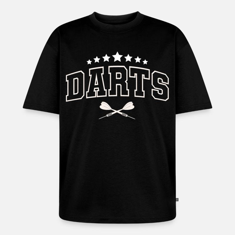 Fléchettes Fléchettes Joueurs de fléchettes Fléchettes - T-shirt Premium bio oversize Unisexe - noir