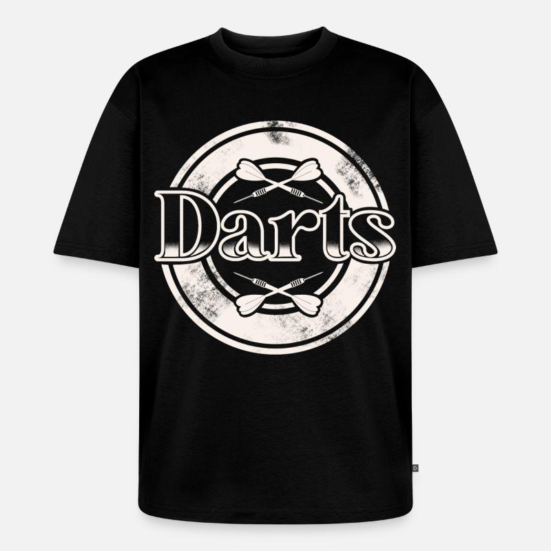 Dart Darten Darts - Unisex Premium Oversized Bio T-Shirt - Schwarz