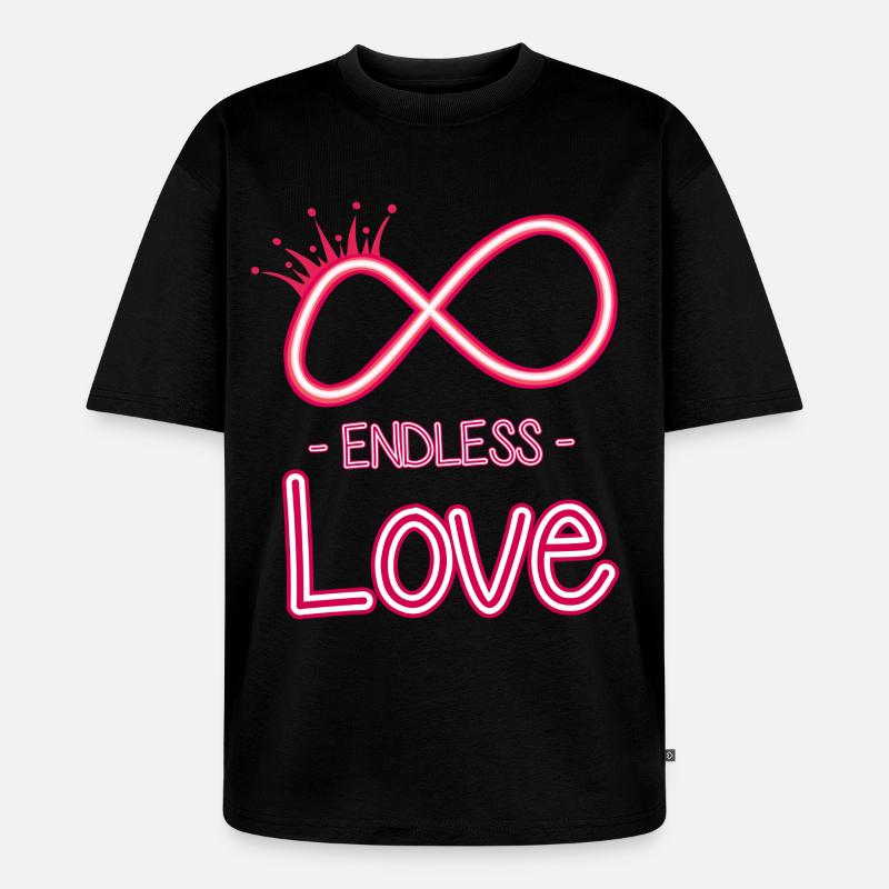 symbole de l’amour éternel - T-shirt Premium bio oversize Unisexe - noir
