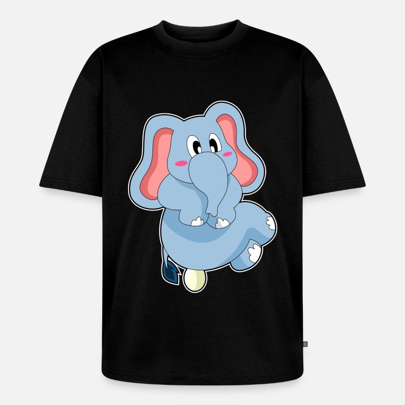 Elefant Ei - Unisex Premium Oversized Bio T-Shirt - Schwarz