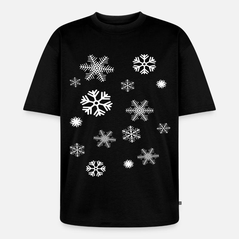 Flocons - T-shirt Premium bio oversize Unisexe - noir