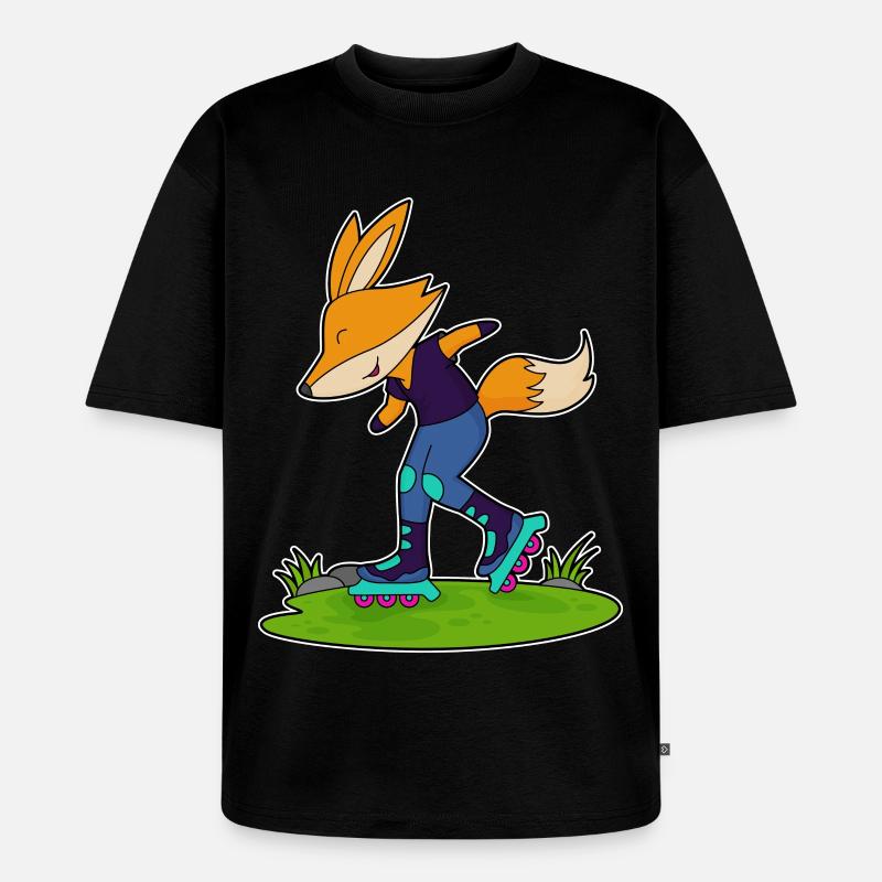 Fuchs Inline skating Inline skates - Unisex Premium Oversized Bio T-Shirt - Schwarz