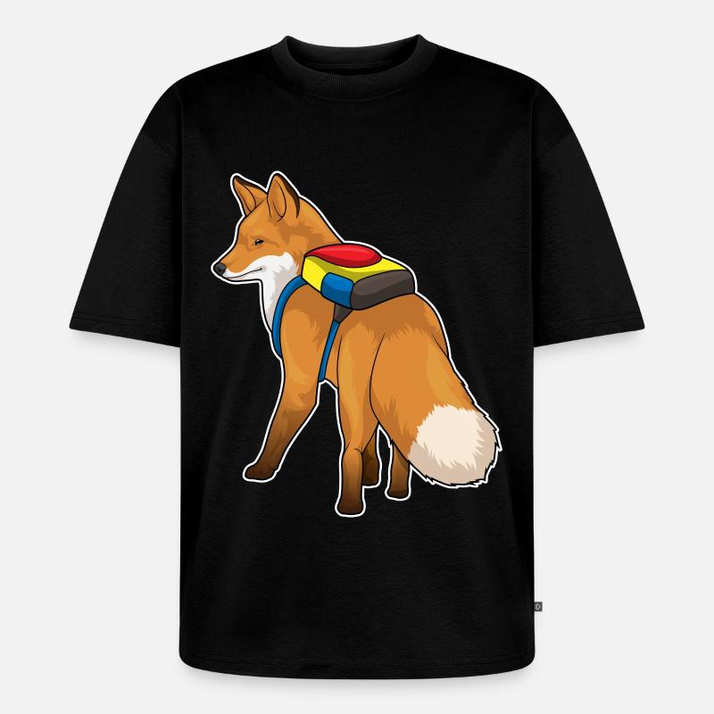 Fuchs Rucksack - Unisex Premium Oversized Bio T-Shirt - Schwarz