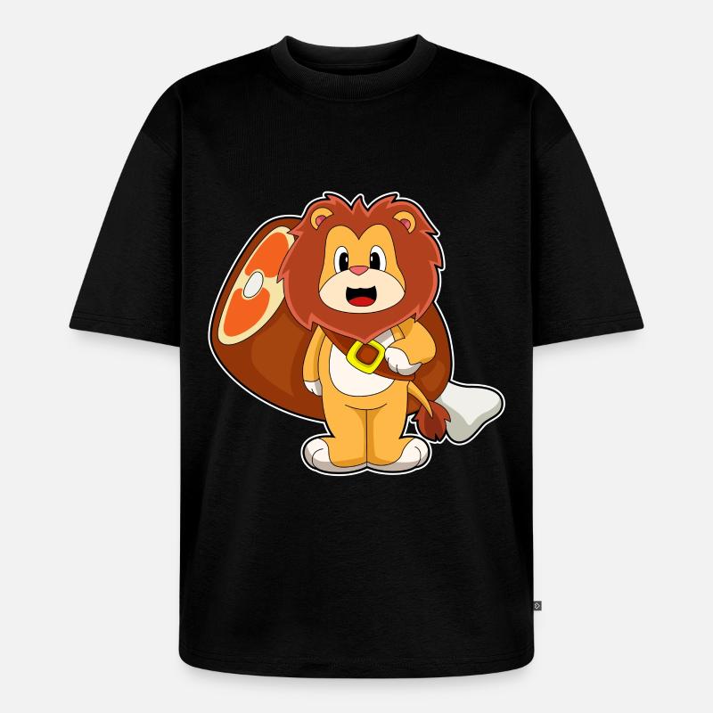 Löwe Fleisch - Unisex Premium Oversized Bio T-Shirt - Schwarz