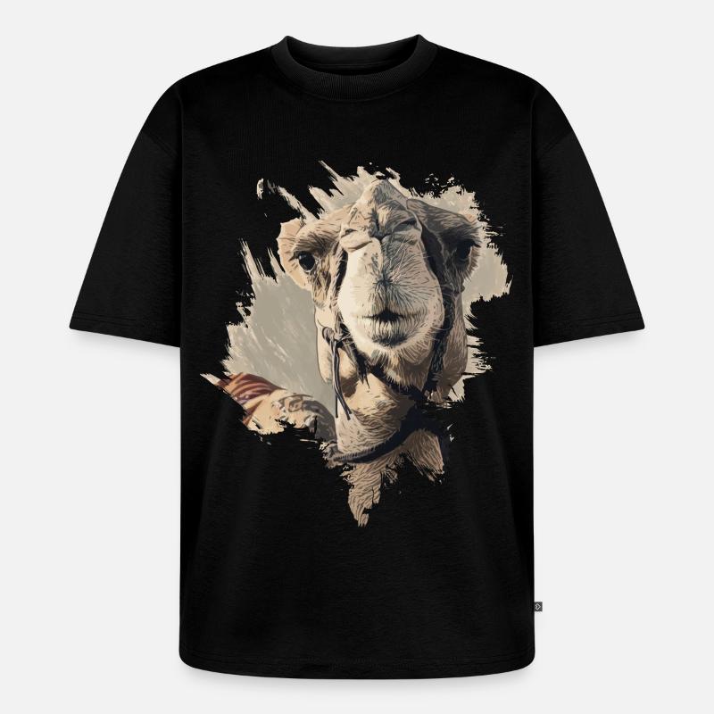 Kamelkopf Kamel - Unisex Premium Oversized Bio T-Shirt - Schwarz