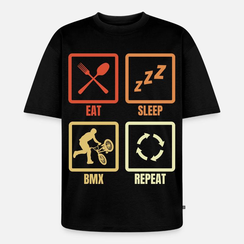 BMX Routine - Unisex Premium Oversized Bio T-Shirt - Schwarz