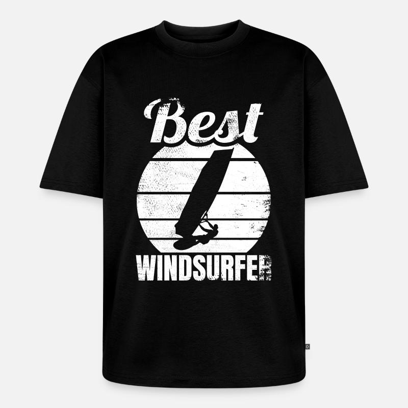 Bester Windsurfer - Unisex Premium Oversized Bio T-Shirt - Schwarz