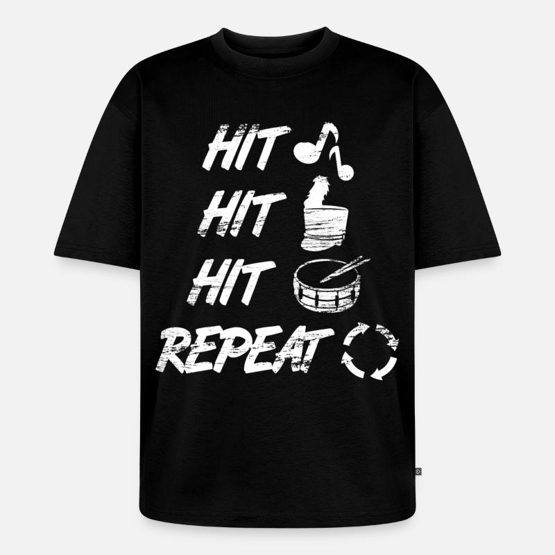 Snare Drums Spruch - Unisex Premium Oversized Bio T-Shirt - Schwarz