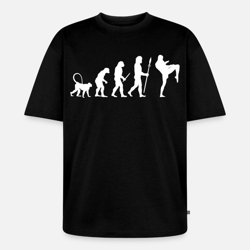 Entwicklung eines Kickboxers - Unisex Premium Oversized Bio T-Shirt - Schwarz