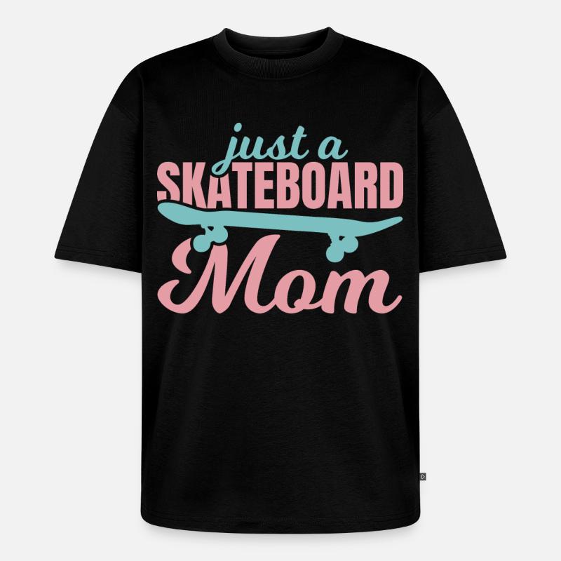 Skateboard Mutter - Unisex Premium Oversized Bio T-Shirt - Schwarz