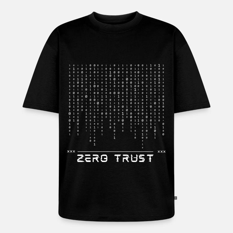 Zero-Trust-Binärcode - Unisex Premium Oversized Bio T-Shirt - Schwarz
