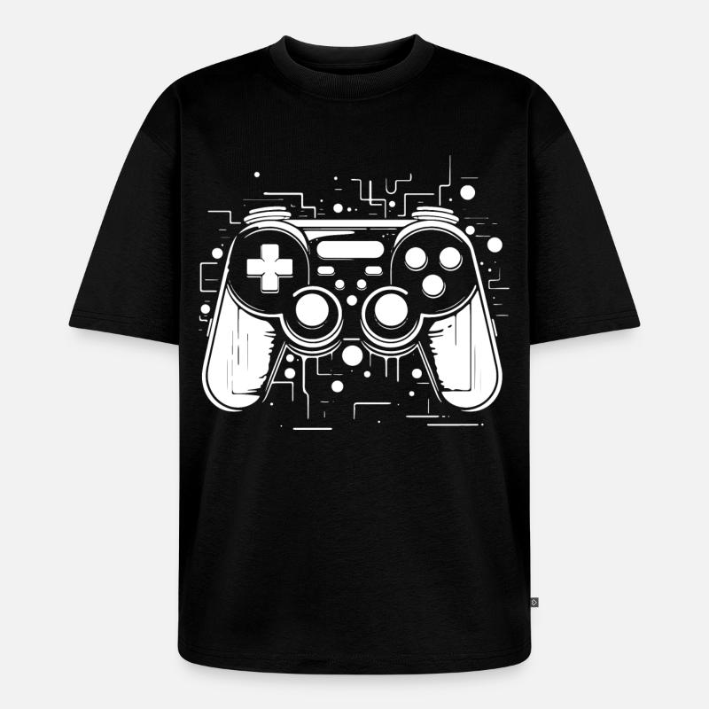 Game Controller - Unisex Premium Oversized Bio T-Shirt - Schwarz