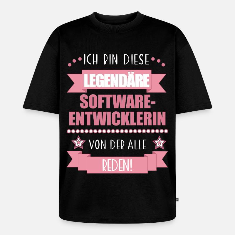 Softwareentwicklerin Codeexpertin süßes Geschenk - Unisex Premium Oversized Bio T-Shirt - Schwarz