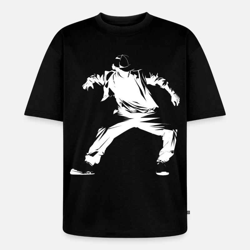 Breakdancer Grafik - Unisex Premium Oversized Bio T-Shirt - Schwarz
