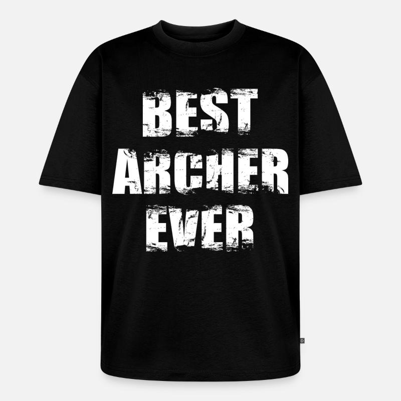 Bester Bogenschütze - Unisex Premium Oversized Bio T-Shirt - Schwarz