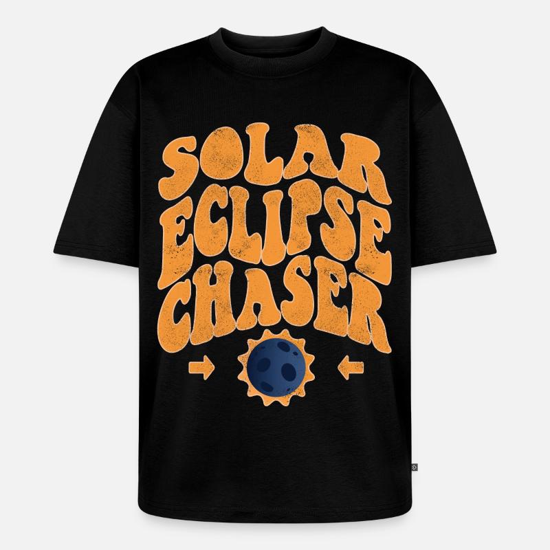 Solar eclipse chaser - Unisex Premium Oversized Organic T-Shirt - black