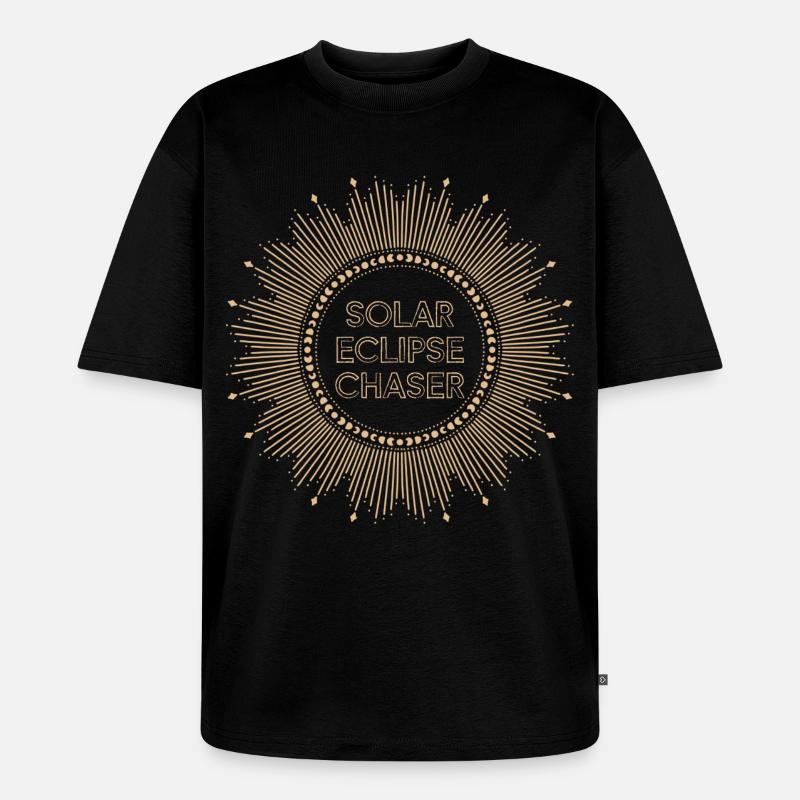 Solar eclipse chaser - Unisex Premium Oversized Bio T-Shirt - Schwarz