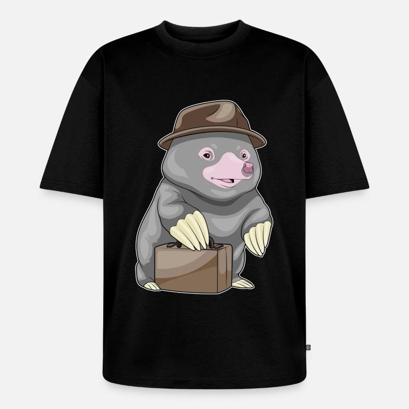Porte-documents Mole Entrepreneur - T-shirt Premium bio oversize Unisexe - noir