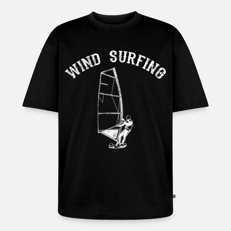 Wind Surfing - Unisex Premium Oversized Bio T-Shirt - Schwarz