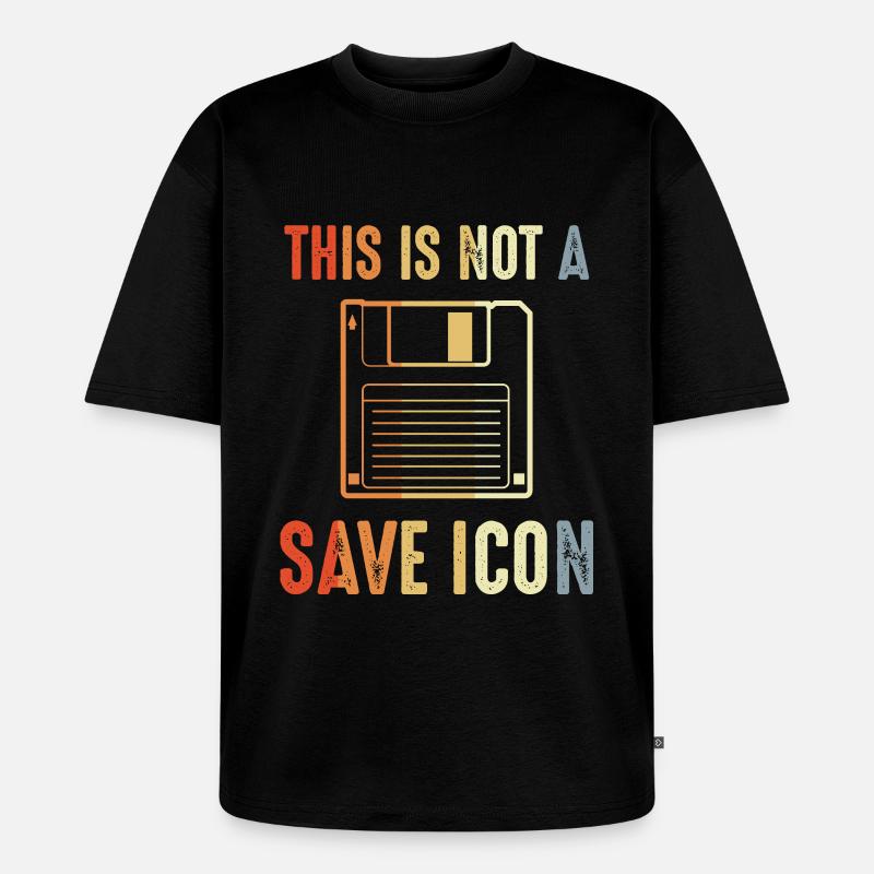 This is not a save icon - Unisex Premium Oversized Organic T-Shirt - black