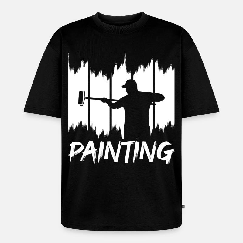 Peinture et vernissage - T-shirt Premium bio oversize Unisexe - noir