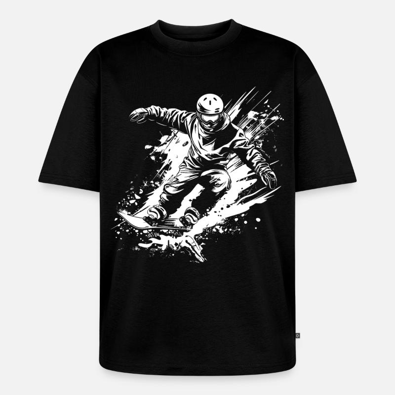 Snowboarder - Unisex Premium Oversized Bio T-Shirt - Schwarz