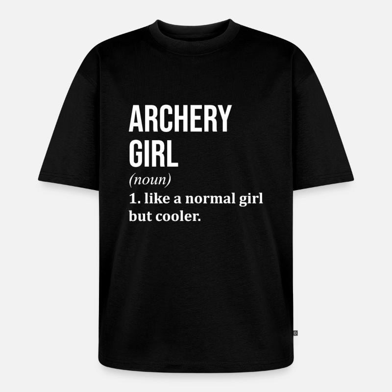 Bogenschießen - Unisex Premium Oversized Bio T-Shirt - Schwarz