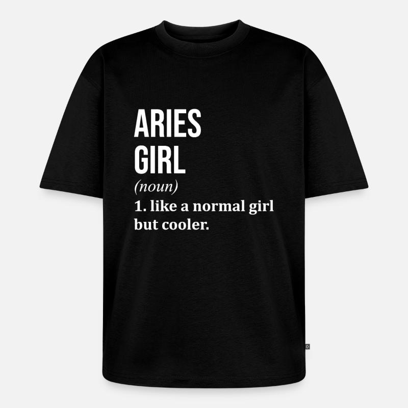 Widder - Unisex Premium Oversized Bio T-Shirt - Schwarz