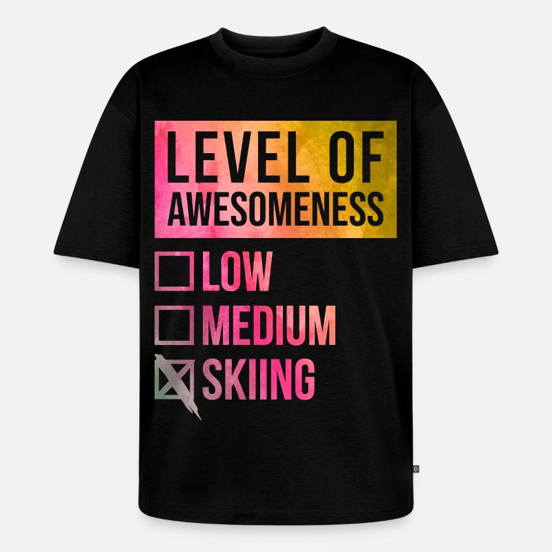 Ski - Unisex Premium Oversized Organic T-Shirt - black