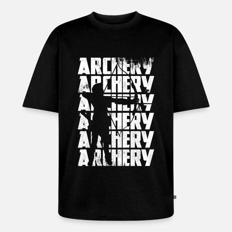 Bogenschießen - Unisex Premium Oversized Bio T-Shirt - Schwarz