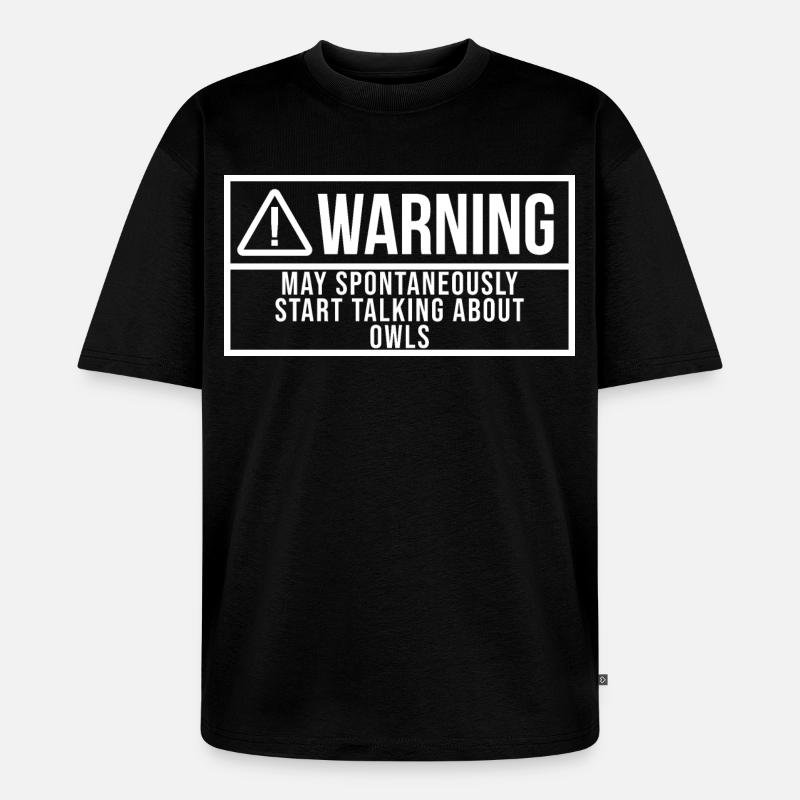 Eule - Unisex Premium Oversized Bio T-Shirt - Schwarz