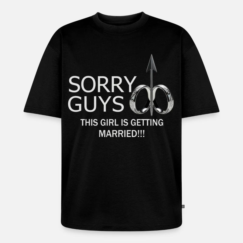 Mädchen wird Heiraten - Unisex Premium Oversized Bio T-Shirt - Schwarz