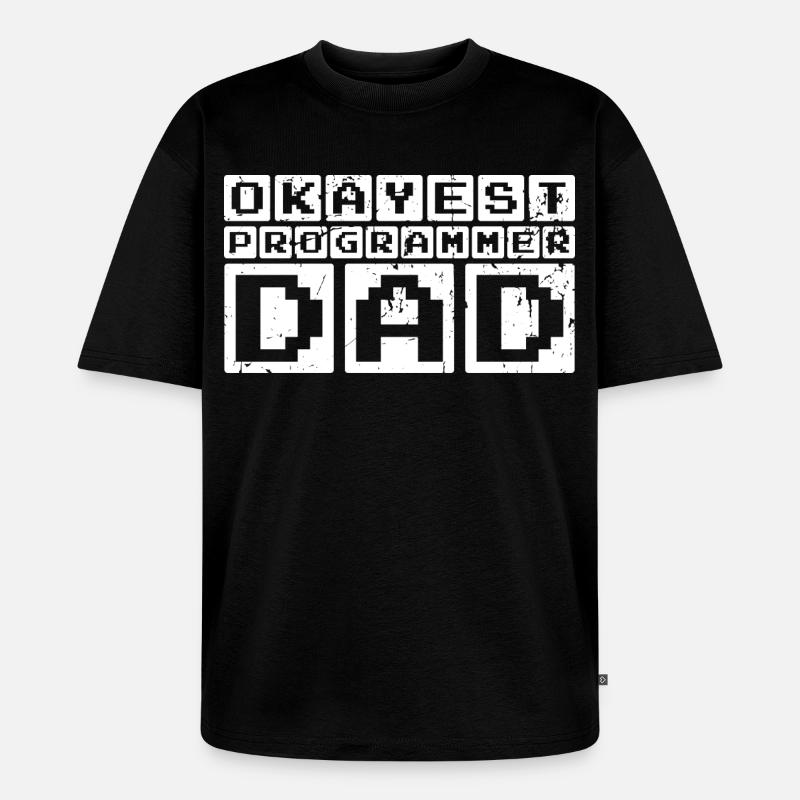 Okayest Programmer Dad - Unisex Premium Oversized Bio T-Shirt - Schwarz