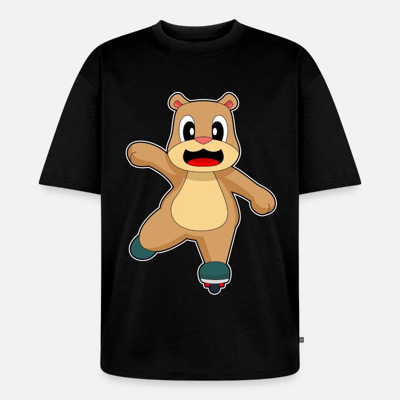 Bär Inline skating roller skates - Unisex Premium Oversized Organic T-Shirt - black