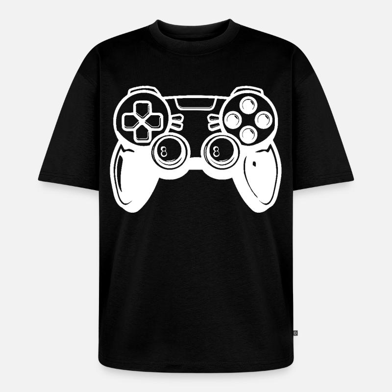Videogames Controller - Unisex Premium Oversized Bio T-Shirt - Schwarz