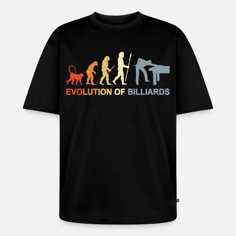 Billard Evolution - T-shirt Premium bio oversize Unisexe - noir