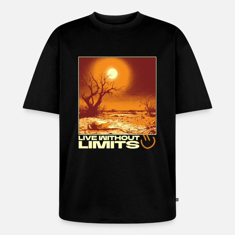 Live Without Limits – Surreal Desert Scene - Unisex Premium Oversized Bio T-Shirt - Schwarz