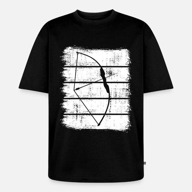 Bogenjagd - Unisex Premium Oversized Bio T-Shirt - Schwarz