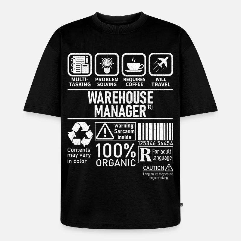 Warehouse Manager multi tasking problem solving - Unisex Premium Oversized Bio T-Shirt - Schwarz