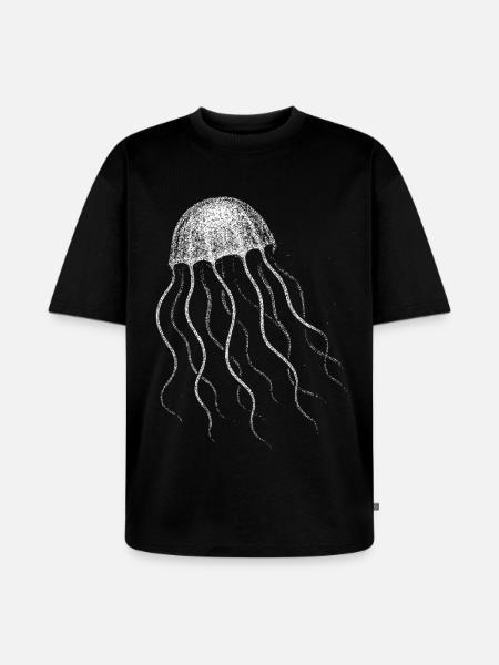 Méduse - T-shirt Premium bio oversize Unisexe - noir
