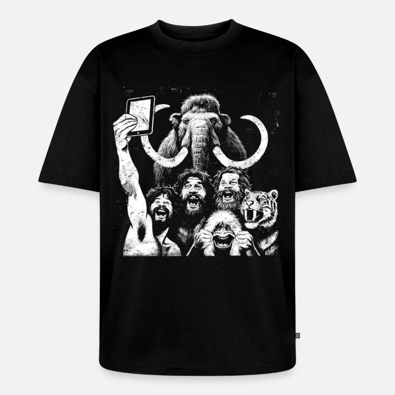 Savage Lion Pride Digitale Kunst - Unisex Premium Oversized Bio T-Shirt - Schwarz