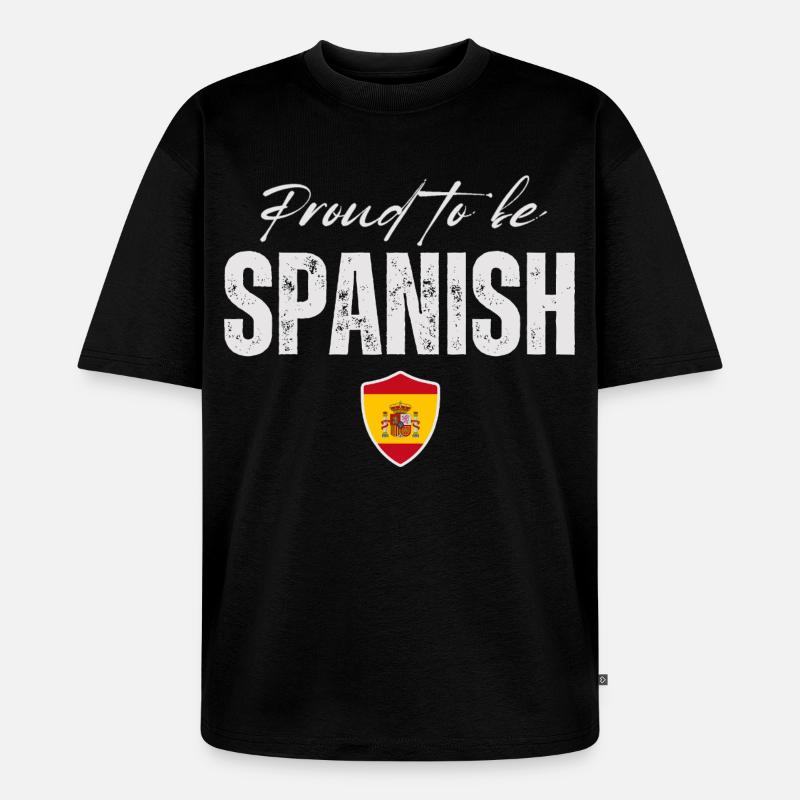 Spanischer Stolz, ich liebe Spanien - Unisex Premium Oversized Bio T-Shirt - Schwarz