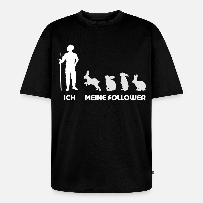 Moi, mes disciples, Rabbit Man - T-shirt Premium bio oversize Unisexe - noir