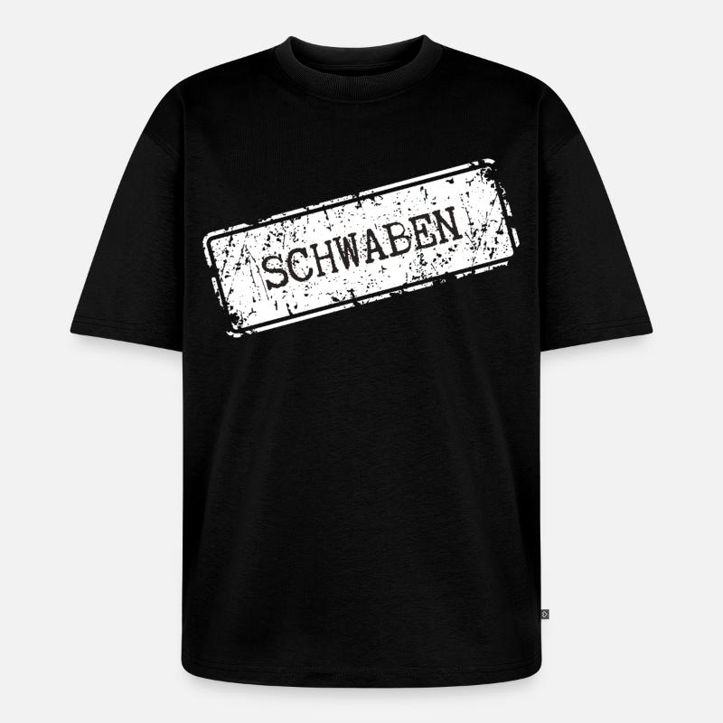 Conception du nom de la ville de Souabe - T-shirt Premium bio oversize Unisexe - noir