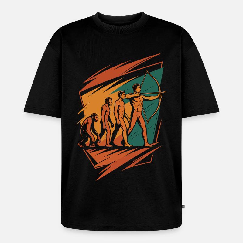 Entwicklung Des Bogenschießens Archer Bow Target - Unisex Premium Oversized Bio T-Shirt - Schwarz
