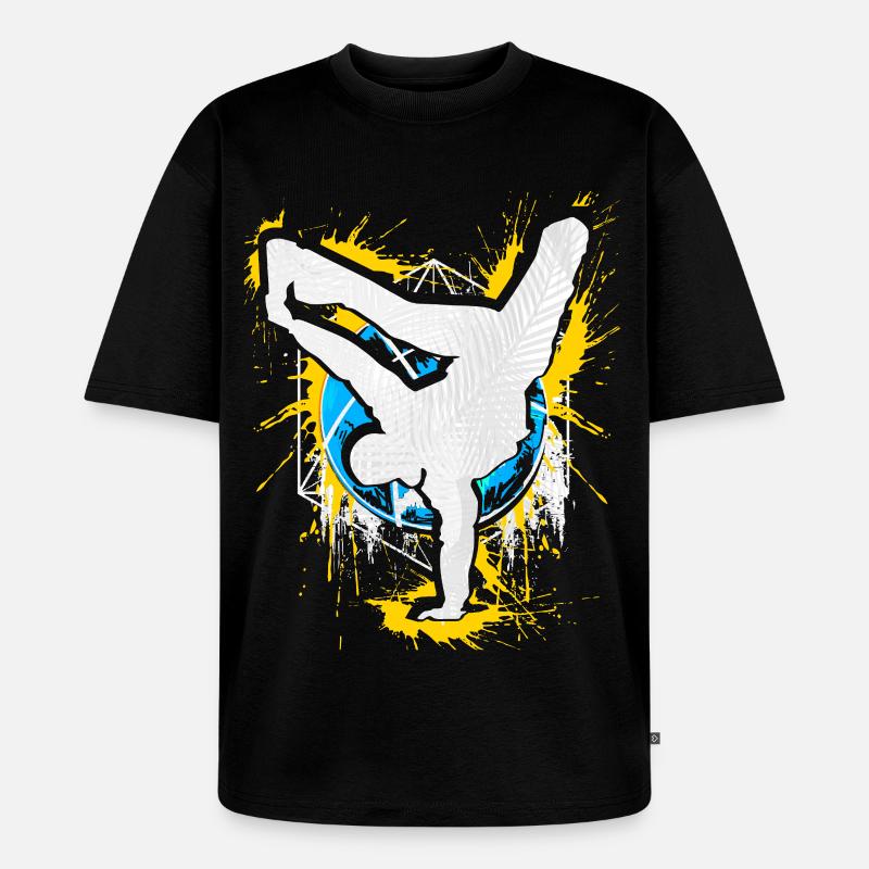 Breakdance Handstand Bboy - B-Boying Breakdancer - T-shirt Premium bio oversize Unisexe - noir