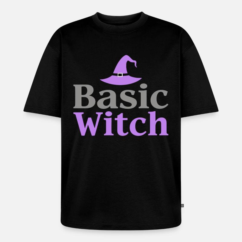 Basic Witch Halloween Spruch Zitat - Unisex Premium Oversized Bio T-Shirt - Schwarz