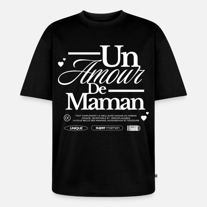 Die Liebe einer Mutter - Unisex Premium Oversized Bio T-Shirt - Schwarz