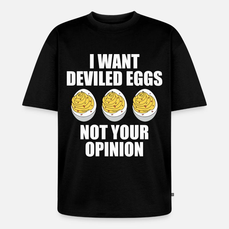 Gefüllte Eier - Unisex Premium Oversized Bio T-Shirt - Schwarz